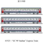 43523-"EC 90 Vauban" Express Train Passenger Car Set