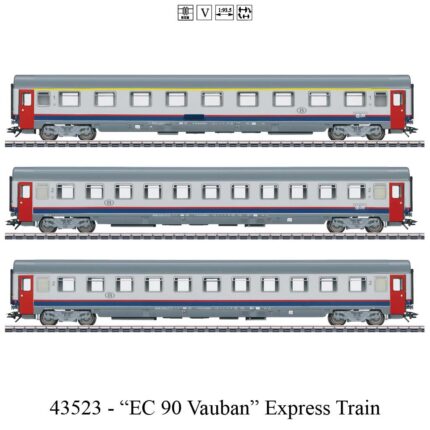 43523-"EC 90 Vauban" Express Train Passenger Car Set