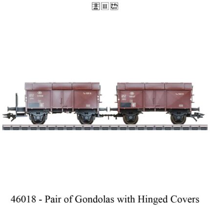 46018-Pair of Gondolas with Hinged Covers
