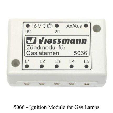 A Viessmann ignition module for gas lamps with labeled connections and switches. rain Model & Railway Accessories available @ The Trainyard in Paarl