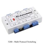 White plastic Viessmann 5280 multi-protocol switching device with terminal blocks and electronic components. Train Model & Railway Accessories available @ The Trainyard in Paarl