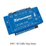 Blue Viessmann 8405 IR Traffic Stop Smart module with terminal connections. The TrainYard in Paarl